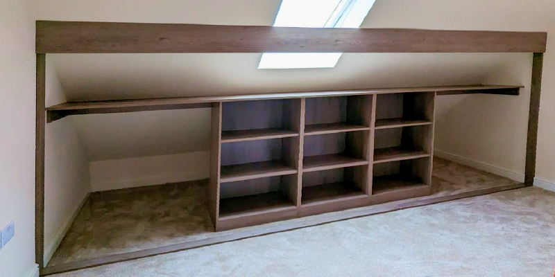Wardrobe With Sections For Sloped Ceiling