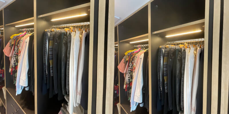 LED wardrobe fitting