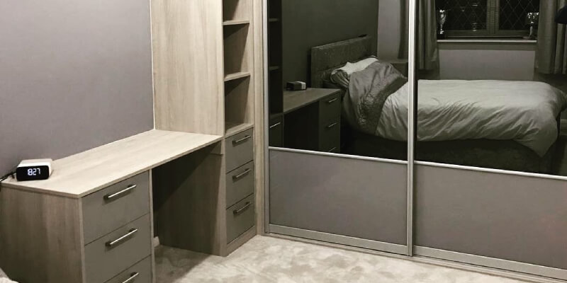 wardrobe and desk